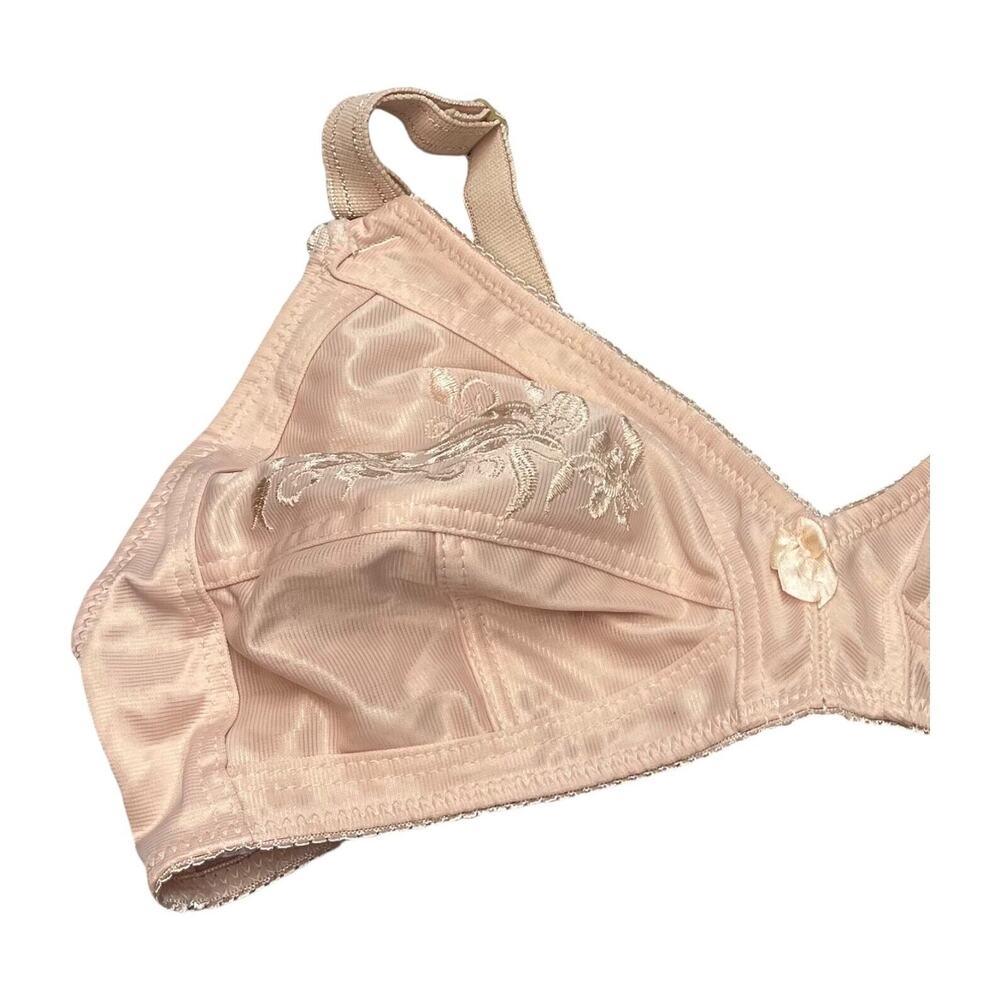 Wei Nong Hao Bra Women's 42C Rose Pink Nylon Stretch Adjustable Strap Wireless - Picture 6 of 6